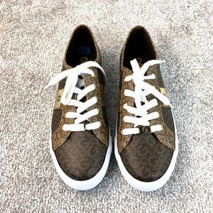 GBG Los Angeles Shoes Sneakers Women's Size 10M Brown With Gold Accents